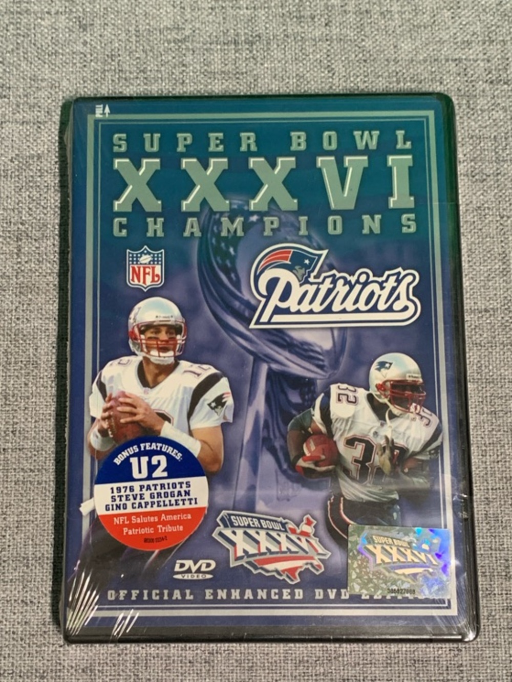 Super Bowl XXXVI Champions Patriots Commemorative DVD - Blue